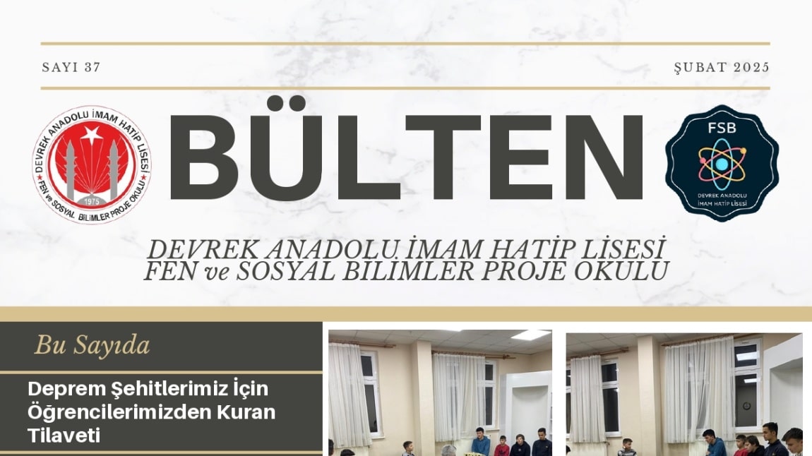 ŞUBAT AYI BÜLTENİMİZ
